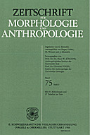 Cover image of: Zeitschrift für Morphologie und Anthropologie Band 75 Heft 3