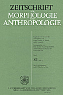 Cover image of: Zeitschrift für Morphologie und Anthropologie Band 81 Heft 2