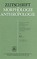 Cover image of: Zeitschrift für Morphologie und Anthropologie Band 82 Heft 1