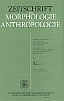 Cover image of: Zeitschrift für Morphologie und Anthropologie Band 82 Heft 2-3