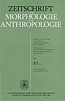 Cover image of: Zeitschrift für Morphologie und Anthropologie Band 83 Heft 1