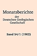 Cover image of: Monatsberichte der Deutschen Geologischen Gesellschaft Band 54 Heft 1