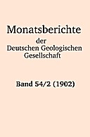 Cover image of: Monatsberichte der Deutschen Geologischen Gesellschaft Band 54 Heft 2