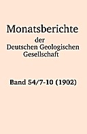 Cover image of: Monatsberichte der Deutschen Geologischen Gesellschaft Band 54 Heft 7-10