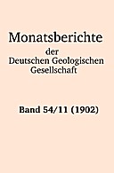Cover image of: Monatsberichte der Deutschen Geologischen Gesellschaft Band 54 Heft 11
