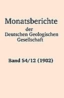 Cover image of: Monatsberichte der Deutschen Geologischen Gesellschaft Band 54 Heft 12