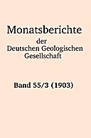 Cover image of: Monatsberichte der Deutschen Geologischen Gesellschaft Band 55 Heft 3