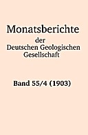 Cover image of: Monatsberichte der Deutschen Geologischen Gesellschaft Band 55 Heft 4