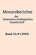 Cover image of: Monatsberichte der Deutschen Geologischen Gesellschaft Band 55 Heft 8