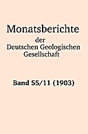 Cover image of: Monatsberichte der Deutschen Geologischen Gesellschaft Band 55 Heft 11