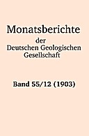 Cover image of: Monatsberichte der Deutschen Geologischen Gesellschaft Band 55 Heft 12