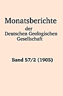 Cover image of: Monatsberichte der Deutschen Geologischen Gesellschaft Band 57 Heft 2