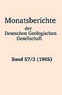 Cover image of: Monatsberichte der Deutschen Geologischen Gesellschaft Band 57 Heft 3