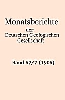 Cover image of: Monatsberichte der Deutschen Geologischen Gesellschaft Band 57 Heft 7
