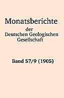 Cover image of: Monatsberichte der Deutschen Geologischen Gesellschaft Band 57 Heft 9