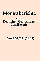 Cover image of: Monatsberichte der Deutschen Geologischen Gesellschaft Band 57 Heft 11