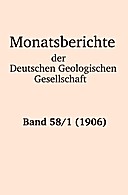 Cover image of: Monatsberichte der Deutschen Geologischen Gesellschaft Band 58 Heft 1