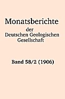 Cover image of: Monatsberichte der Deutschen Geologischen Gesellschaft Band 58 Heft 2