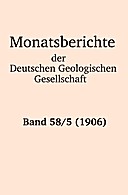 Cover image of: Monatsberichte der Deutschen Geologischen Gesellschaft Band 58 Heft 5