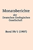 Cover image of: Monatsberichte der Deutschen Geologischen Gesellschaft Band 59 Heft 1