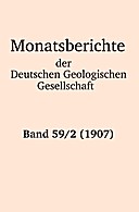 Cover image of: Monatsberichte der Deutschen Geologischen Gesellschaft Band 59 Heft 2