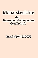Cover image of: Monatsberichte der Deutschen Geologischen Gesellschaft Band 59 Heft 4