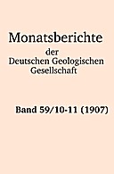 Cover image of: Monatsberichte der Deutschen Geologischen Gesellschaft Band 59 Heft 10-11