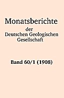 Cover image of: Monatsberichte der Deutschen Geologischen Gesellschaft Band 60 Heft 1