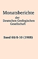 Cover image of: Monatsberichte der Deutschen Geologischen Gesellschaft Band 60 Heft 8-10