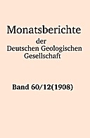 Cover image of: Monatsberichte der Deutschen Geologischen Gesellschaft Band 60 Heft 12