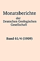 Cover image of: Monatsberichte der Deutschen Geologischen Gesellschaft Band 61 Heft 4