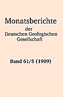 Cover image of: Monatsberichte der Deutschen Geologischen Gesellschaft Band 61 Heft 5