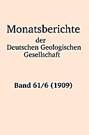 Cover image of: Monatsberichte der Deutschen Geologischen Gesellschaft Band 61 Heft 6