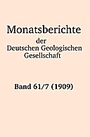 Cover image of: Monatsberichte der Deutschen Geologischen Gesellschaft Band 61 Heft 7
