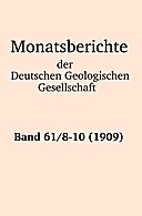 Cover image of: Monatsberichte der Deutschen Geologischen Gesellschaft Band 61 Heft 8-10