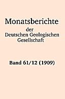 Cover image of: Monatsberichte der Deutschen Geologischen Gesellschaft Band 61 Heft 12