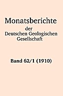 Cover image of: Monatsberichte der Deutschen Geologischen Gesellschaft Band 62 Heft 2