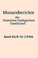 Cover image of: Monatsberichte der Deutschen Geologischen Gesellschaft Band 62 Heft 8-10