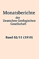 Cover image of: Monatsberichte der Deutschen Geologischen Gesellschaft Band 62 Heft 11