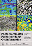 Cover image of: Photogrammetrie - Fernerkundung - Geoinformation Jahrgang 2011 Heft 2