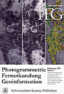 Cover image of: Photogrammetrie - Fernerkundung - Geoinformation Jahrgang 2011 Heft 4