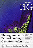 Cover image of: Photogrammetrie - Fernerkundung - Geoinformation Jahrgang 2012 Heft 3