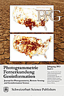 Cover image of: Photogrammetrie - Fernerkundung - Geoinformation Jahrgang 2013 Heft 1