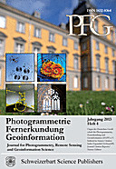 Cover image of: Photogrammetrie - Fernerkundung - Geoinformation Jahrgang 2013 Heft 4