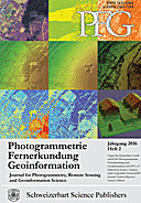 Cover image of: Photogrammetrie - Fernerkundung - Geoinformation Jahrgang 2016 Heft 2