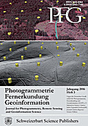 Cover image of: Photogrammetrie - Fernerkundung - Geoinformation Jahrgang 2016 Heft 3