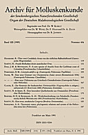 Cover image of: Archiv für Molluskenkunde International Journal of Malacology Band 120 Heft 4-6