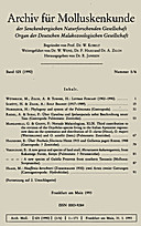Cover image of: Archiv für Molluskenkunde International Journal of Malacology Band 121 Heft 1-6