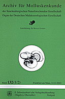 Cover image of: Archiv für Molluskenkunde International Journal of Malacology Band 132 Heft 1-2