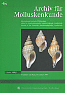 Cover image of: Archiv für Molluskenkunde International Journal of Malacology Band 134 Heft 2